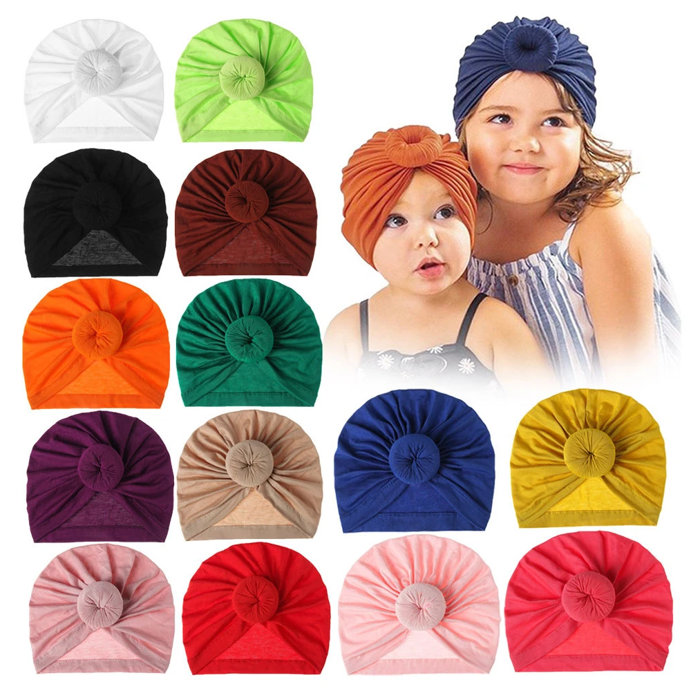 Chapeau En Coton Solide Pour Bebe Turban Avec Nœud Pour Fille Et Garcon Bonnet Doux Pour Nouveau Ne Pour Enfant En Bas Age Aliexpress