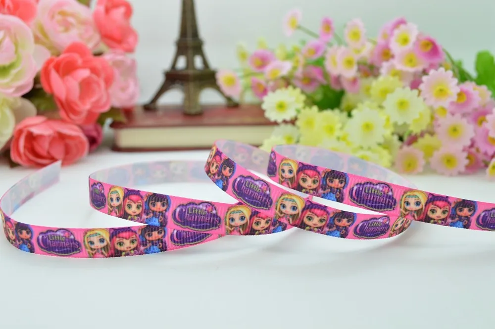 3/" 9 мм красивые девушки напечатаны grosgrain ленты hai rbow DIY ручной работы оптом OEM 50YD