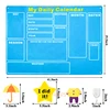 70Pcs/set My Daily Calendar Felt Board Day Month Season Schedule Time Plan Chart Early Education Good Habits for Children 2