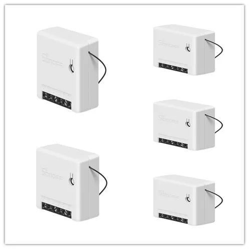 5 pcs Sonoff Мини DIY приложение умный пульт дистанционного управления таймер расписание голосовое включение статус DIY Режим двухсторонний Wifi умный переключатель умный дом - Комплект: 5 pcs