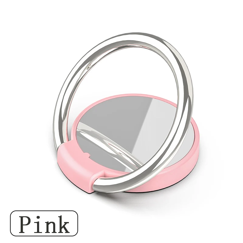 Pink Универсальный держатель для мобильного телефона с подставкой, магнитное кольцо на палец для милого сотового смартфона, удобный и простой держатель - Цвет: Pink