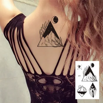 

1sheet Multi-styles big Arm Sleeve back Temporary Tattoo Sticker sexy girls Mountain canyon Sun Moon Black tatuagem Taty 24model