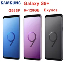 Samsung Galaxy S9 Plus S9+ G965F 6 ГБ ОЗУ 128 ГБ глобальная версия мобильный телефон Восьмиядерный 6," двойной 12 МП ПЗУ Exynos 9810 NFC