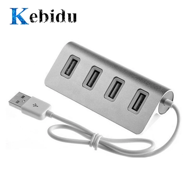 

kebidu 4 Port HUB High Speed Mini USB hub 4 Ports Expander Multiple Converter Adapter with LED Light for Laptop PC Tables