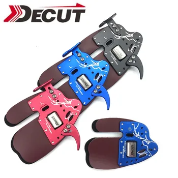 

DECUT Archery Finger Tab HOCKII Left and Right Hand Archery Finger Guard Protection Pad Glove Tab for Bow Finger Protector