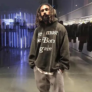 

KIDS SEE GHOSTS Hoodie Men Women 3D Letter Loose Casual Black Red Yellow Kanye West Sweatshirts Pullover