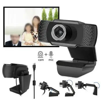 

HD Webcam 2 million Pixels CMOS USB Web Camera Digital Video Camera with Microphone 360 Degree Rotation Clip-on PC Laptop