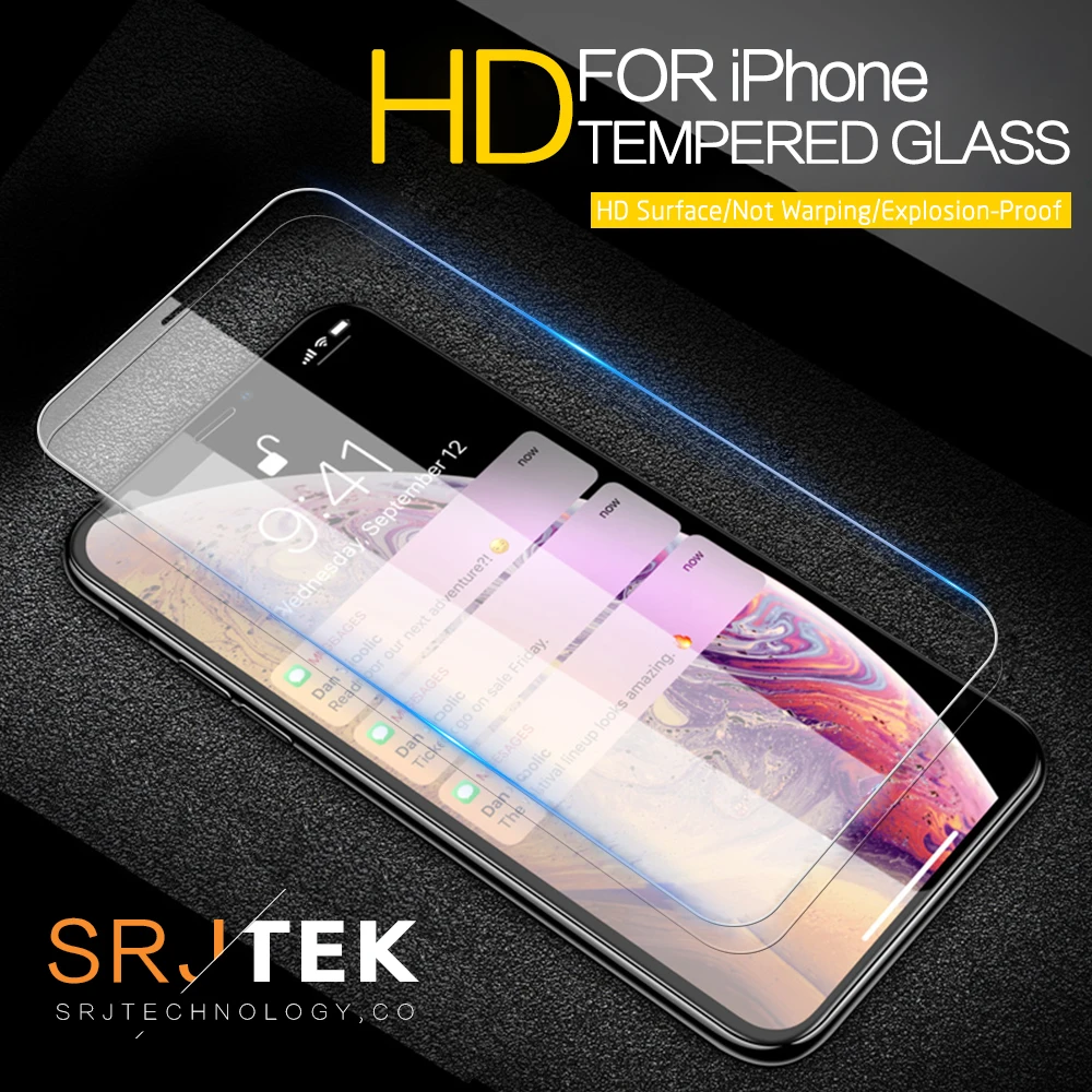 

For iPhone X Screen Protector For iPhone XR XS MAX Protective Tempered Film For iPhonex iPhonexs Screen Protector Front Glass