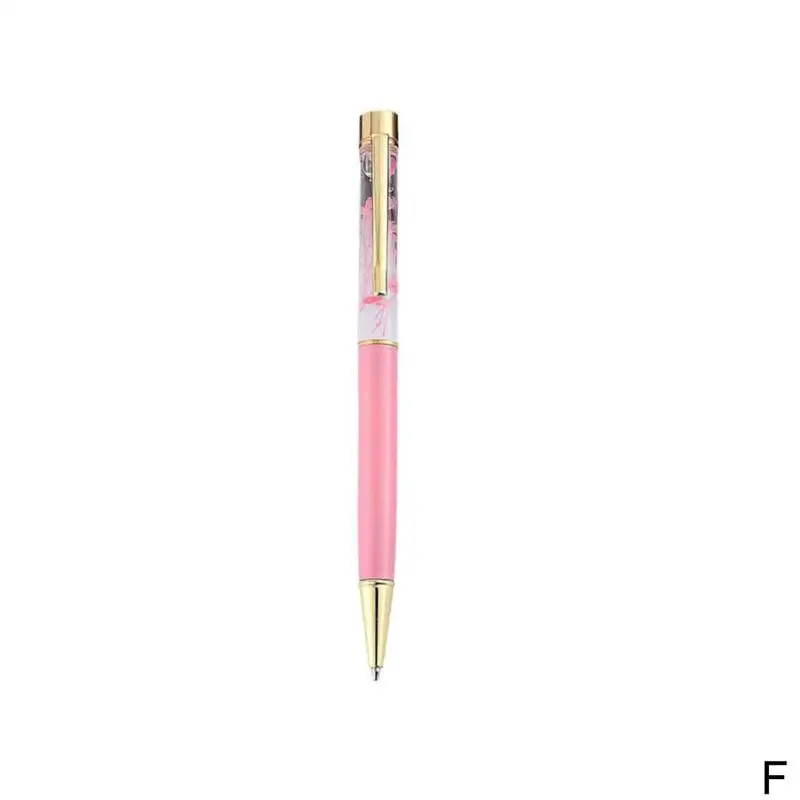 1pc Luxury Flower Metal Ballpoint Pens 1mm Business Quality Supplies Gift For Kids Pens Office Stationery School High Girls V8W8