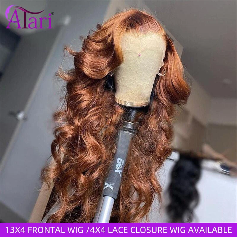 TRENDING! Atari Ginger Brown Body Wave Wig Brazilian Human Hair Wigs Pre Plucked Lace Frontal Wig Transparent Lace for Black Women