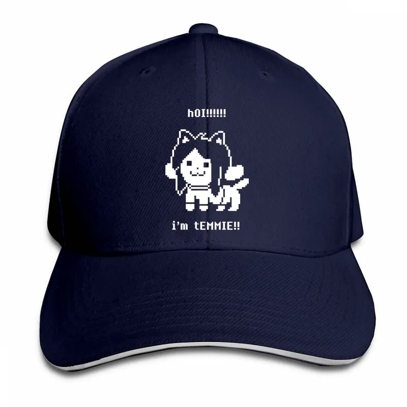 Undertale Temmie бейсбольная кепка для мужчин и женщин, Кепка-Дальнобойщик, модная Регулируемая Кепка - Цвет: 2-Navy