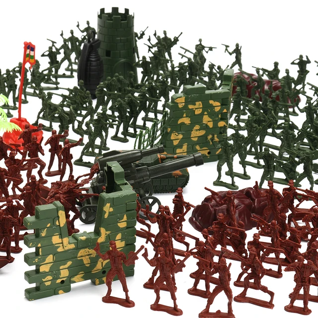 238pcs Mini Gift Accessories Military Soldier Model Set Kit Toddler Army Men Kids Toy Figures Tanks Children Play Static 3