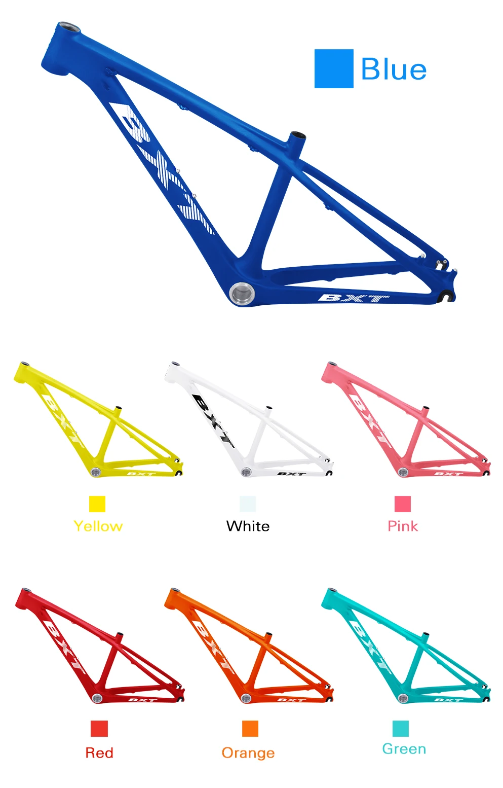 Perfect 2019 BXT 26er MTB frame 16/14inch 3K matte/glossy ultra light children bicycle frame 26 carbon kids frame + headset+clamp+BB92 21