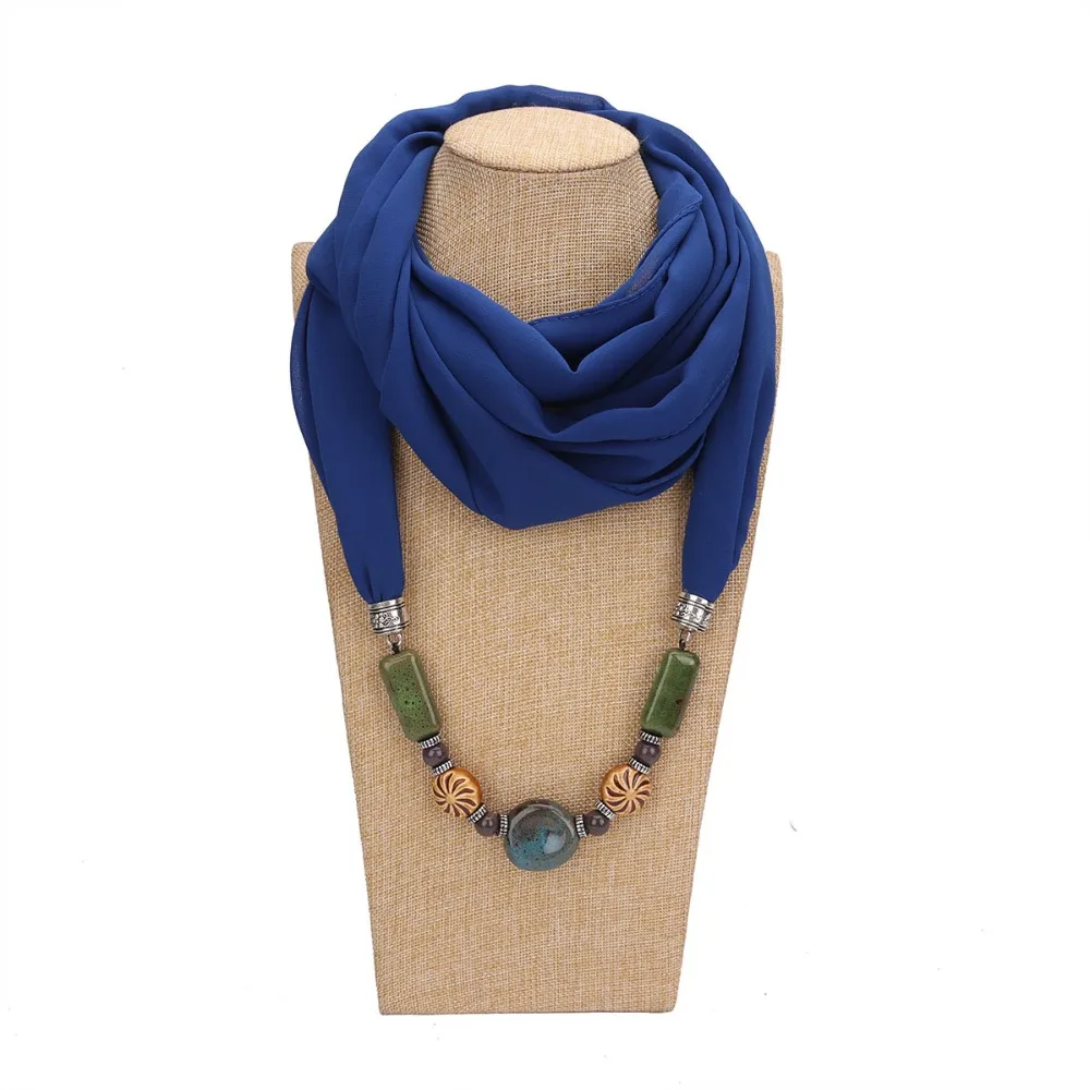 Декоративные украшения RUNMEIFA в разных стилях ожерелье с подвеской шифоновый шарф