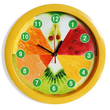 

Wall clock "Fruits", yellow rim, 28x28 cm