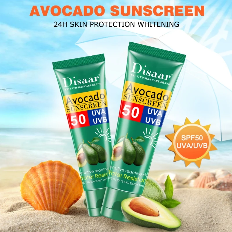 Крем для лица SPF50 авокадо солнцезащитный крем масло ши свободный радикальный