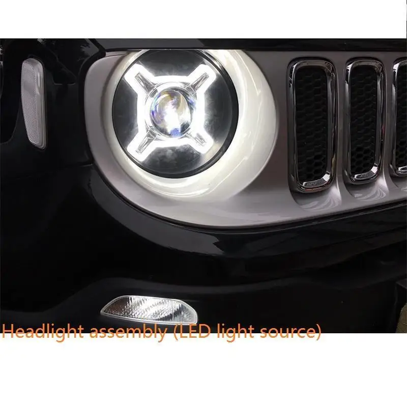 Боковой сигнал поворота наружный Luces Para Auto Assessoires Drl светодиодные ходовые огни автомобиля Освещение Фары 17 18 для JEEP Renegade