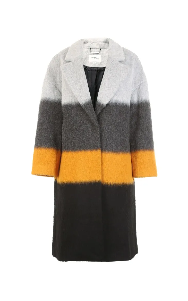 Vero Moda зимнее длинное шерстяное пальто с v-образным вырезом женское| 318427513