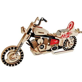 

3D Wooden Motorcycle Car Model Puzzle Building Model DIY Educational Toy Children Gifts Puzzles Christmas Birthday
