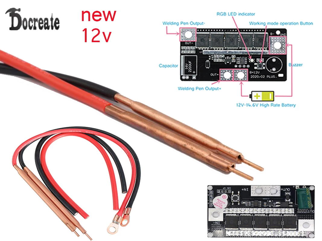 

NEW DIY Portable Battery Storage Spot Welding Board Welding Equipment Spot Welders for 12V-14.6V Battery