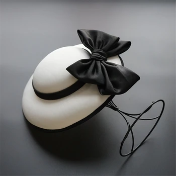 

High Quality Formal hat aristocratic ladies Fedoras Women's Dinner Hats Dome Elegant Banquet Fedora Hat Party wedding Headwear