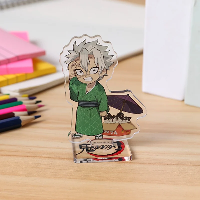 Anime Demon Slayer Kimetsu no Yaiba Acrylic Desk Stand Figures Models Figures Plate Holder Stand Model Plate Decor Gift