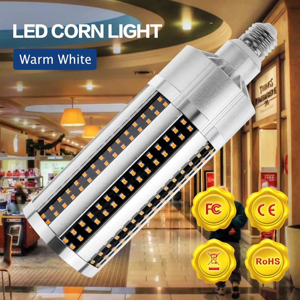 

Super Bright 8000LM 60W Led Light Bulb E27 Warehouse Factory Bombillas Led Corn Light E39 AC85-265V 2835 SMD Basement Downlight