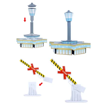 

200pcs Simulation Airport Roadblock Funny Kids Gift Interactive DIY Building Educational Aircraft Model Set Assembled Toys