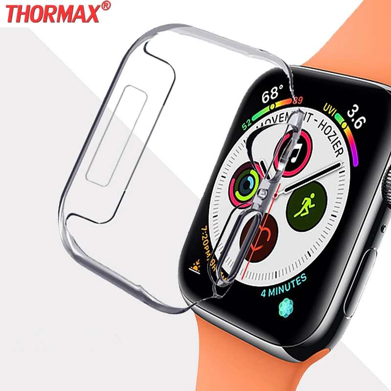 Силиконовый чехол для Apple Watch band 42 мм 38 44 40 Мягкий защитный watch аксессуары iwatch 5/4/3/2/1