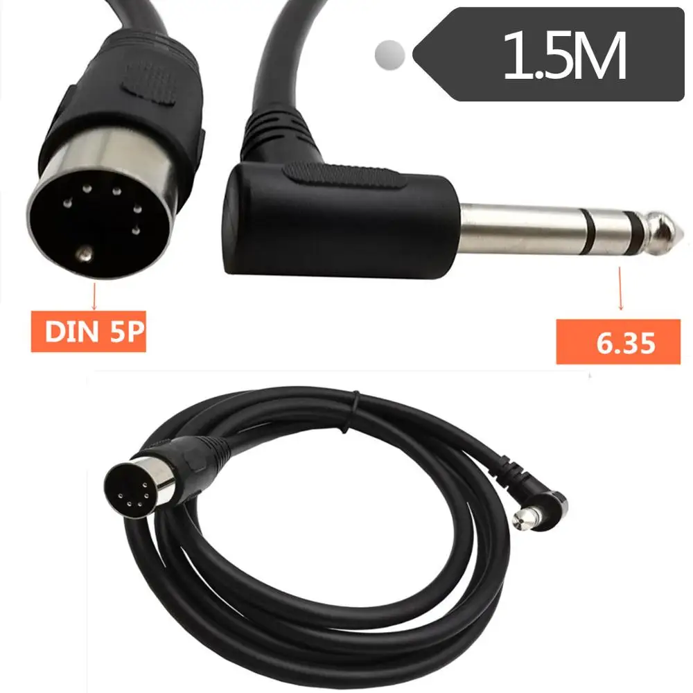 6.35mm (1/4 ġ) TRS ׷   ̺ Din 5  MIDI  ÷ ũ  ǰ 0.2m/1.5m, 2 