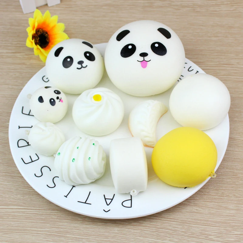 Cute Squishy Venting Ball Joke Toy Squishi Kawaii Simulation Antistress PU Cartoon Panda Squeeze Toys For Children