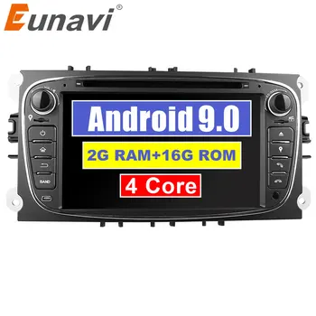 

Eunavi Quad core 2G RAM Android 9.0 2 din Car DVD Player Car Radio GPS Navi for Ford Focus Galaxy with Audio tereo Head Unit