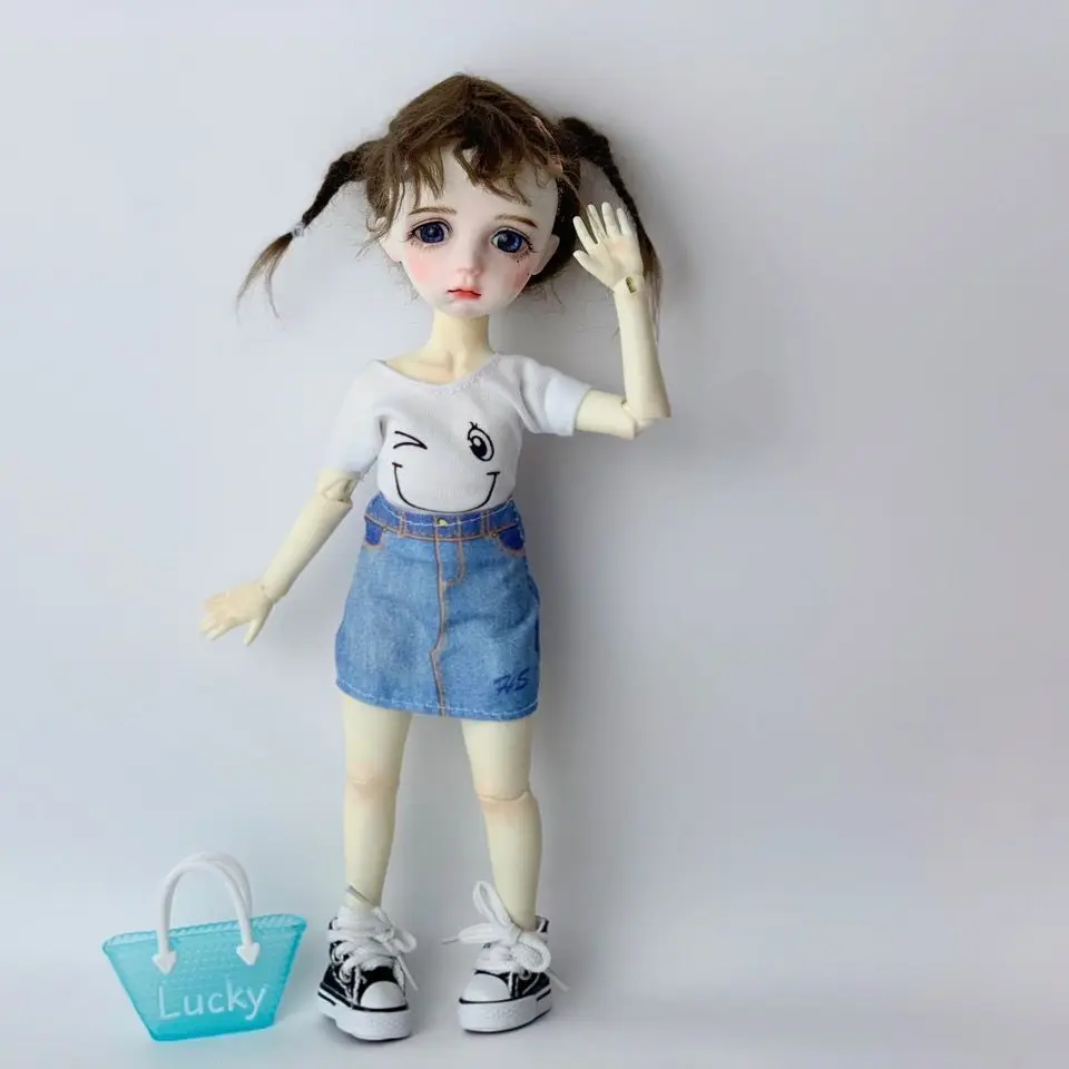 Одежда для куклы 30 см милое Повседневное платье BJD юбка костюм одевания модные
