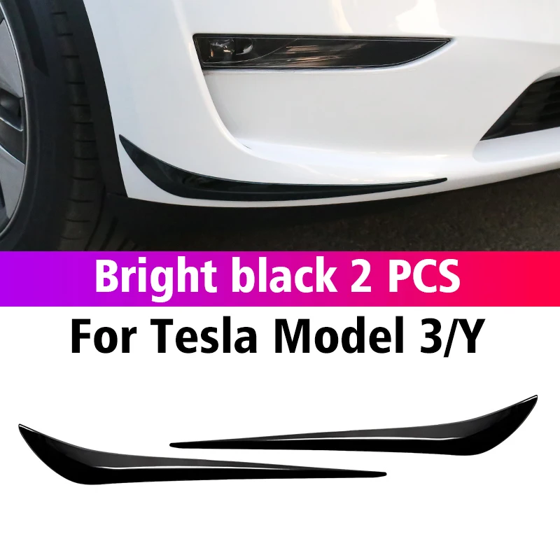 Car Front Fog Lamp Spoiler Wind Knife Protective Carbon Cover For Tesla 2021-2022 Model 3 Model Y Decoration Sticker Accessories car stickers Car Stickers