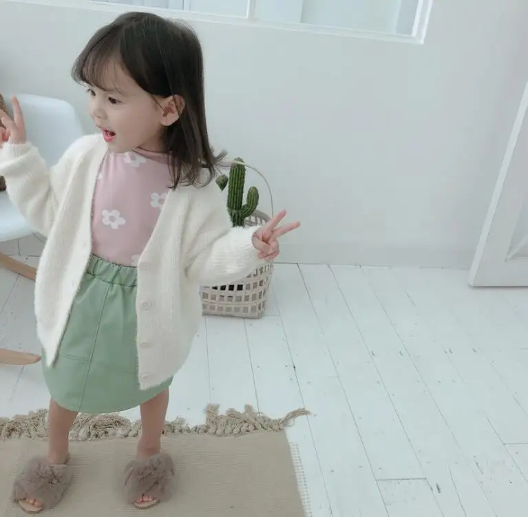 New Arrival Girls Boys Knitted Sweaters Autumn Winter Full Sleeve Fashion Kids Cardigan 1-6 Years PQ495