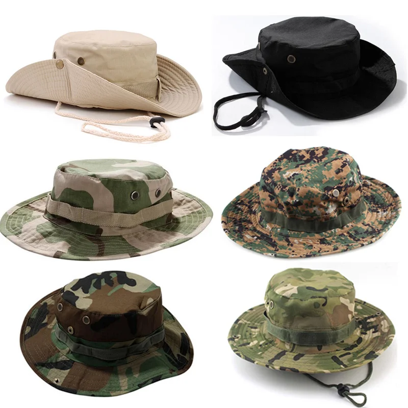 New Camo Military Booney Hunting Mens Fishing Bucket Hat Cap 