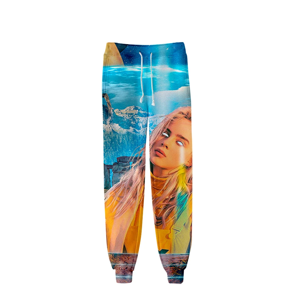 Billie EIlish, 3D обтягивающие штаны, женские спортивные штаны для бега, 3D принт Billie EIlish, женские/мужские повседневные обтягивающие штаны, модные штаны