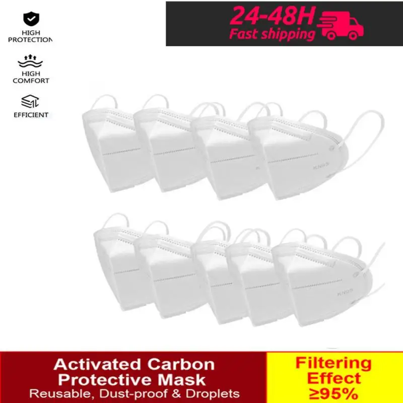 

20/30/50pcs KN95 Mask Anti-fog Anti Pollution N95 Masks 95% Filtration N95 Masks Disposable Mask 6 Layer Feature As Ffp3 Kf94