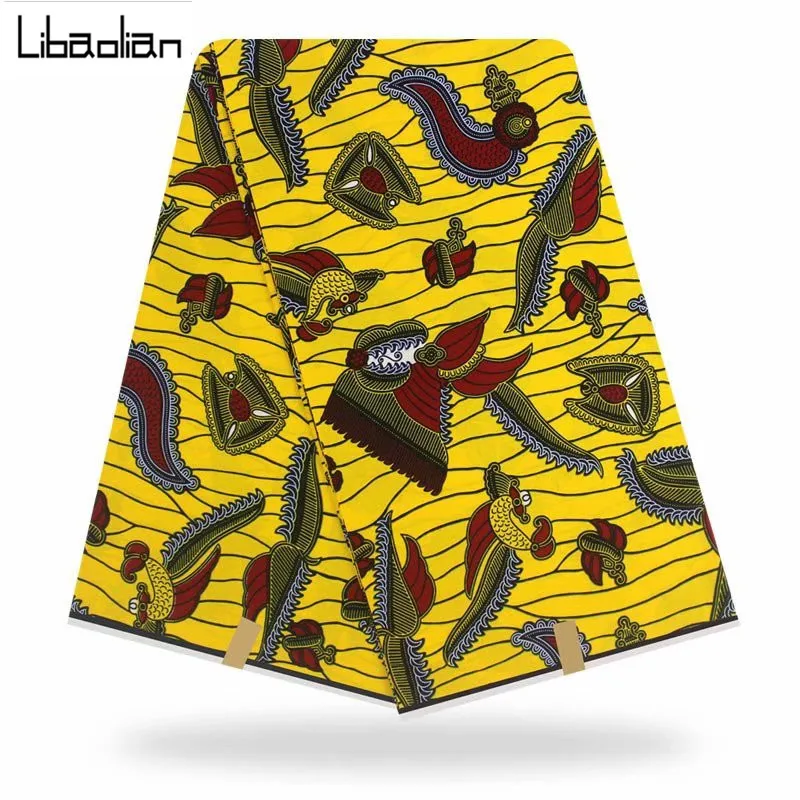 Продлённый дизайн африканская мода настоящий Мягкий воск хлопок Африканский настоящий голландский воск африканская вощеная ткань принтом для платья F912-05