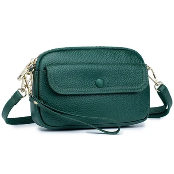 

Top Quality Small Shoulder Bag For Women With Card Cell Phone Pocket cow Leather Ladies Crossbody Purse Female Messenger Bags