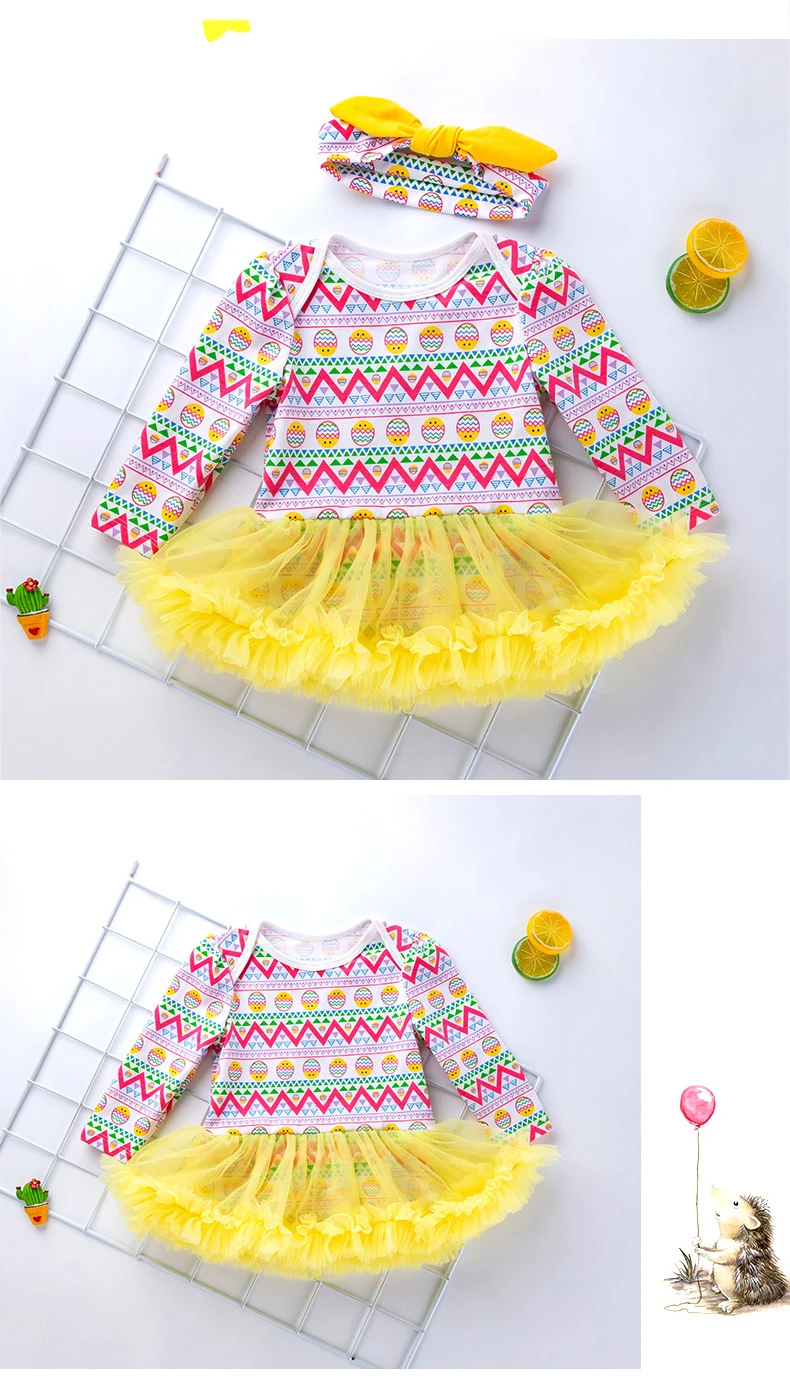Baby Girl Romper Onesies Triangle Wrap Skirt Cotton Long-Sleeved Wavy Envelope Collar clothes Full Moon Service 0-2 Years Old
