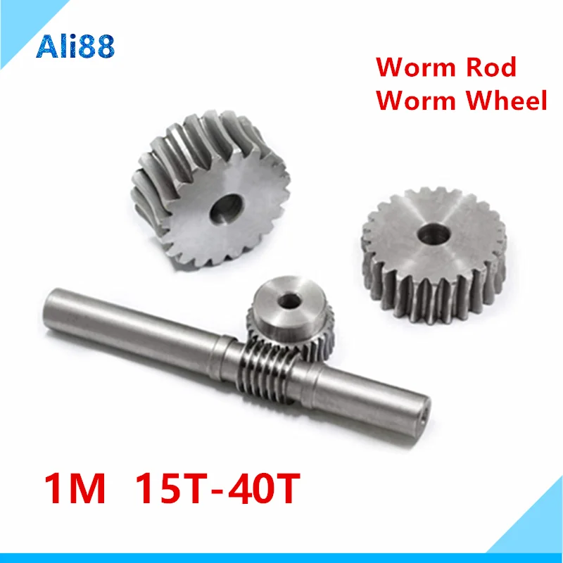 Fevas 1 Set Metal Worm Reduction Gear Set Metal Wheel Speed Reducer Gearset for DIY Accessory Fevas 1 Set Metal Worm Reduction Gear Set Metal Wheel Speed Reducer Gearset for DIY Accessory