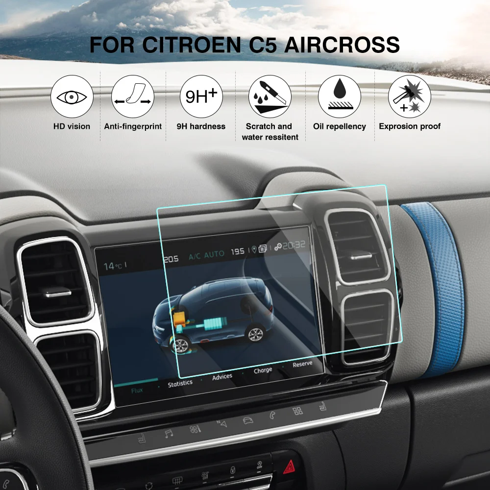 Защита экрана для Citroen C5 Aircross gps Навигация экран стекло защитная пленка для стайлинга автомобилей