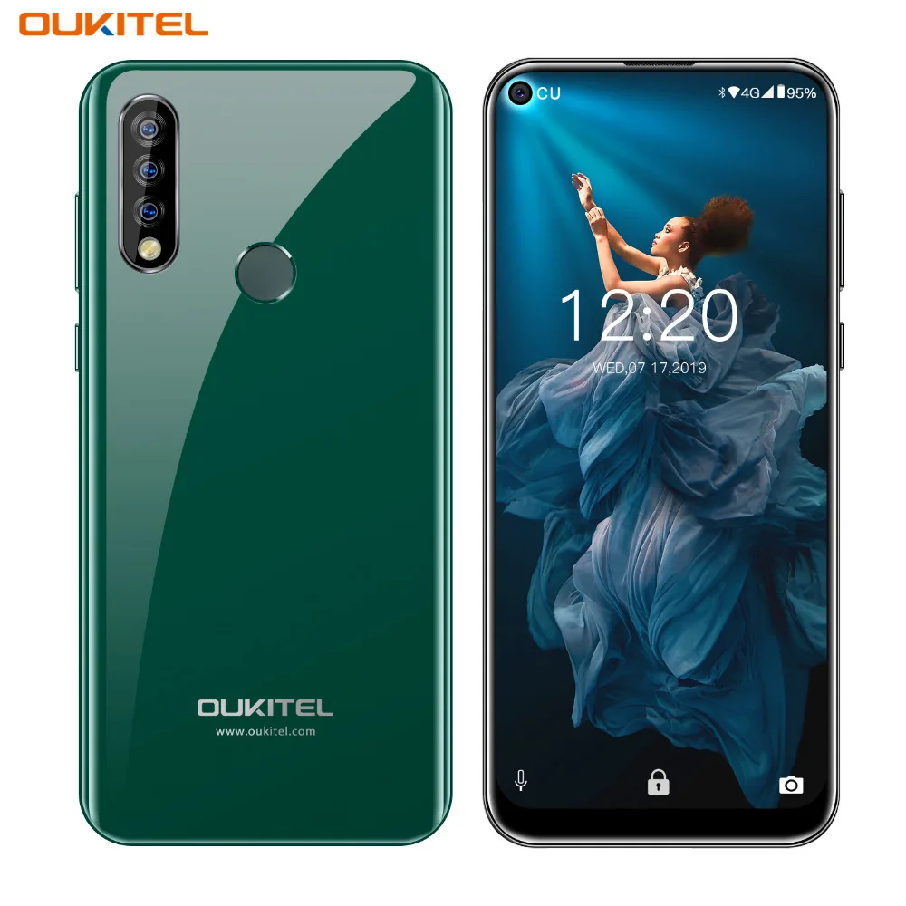 OUKITEL C17 Pro 6,35 ''Android 9,0 19:9 MT6763 4 Гб 64 Гб Смартфон Лицо ID Восьмиядерный 3900 мАч Тройная камера 4G мобильный телефон