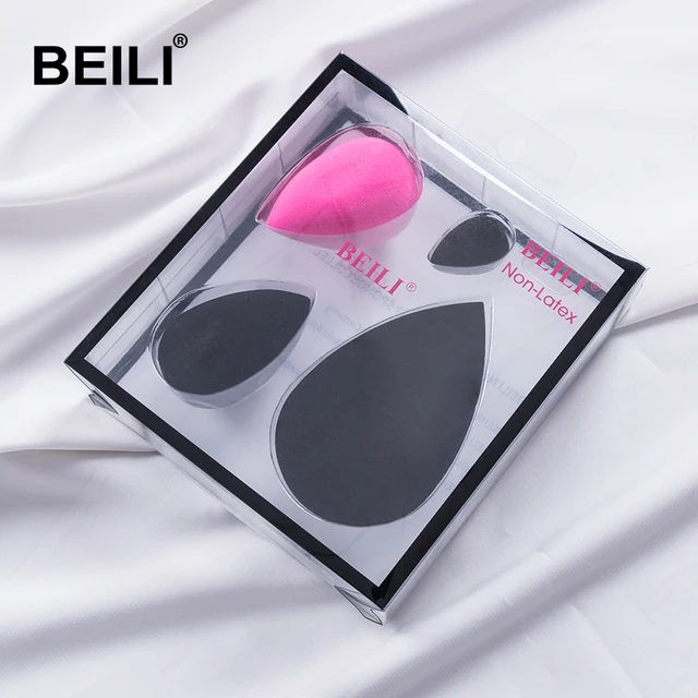 BEILI 4PCS Makeup Sponge Cosmetic Puff Super Soft For foundation concealer powder box packing non-latex material make up sponge 1