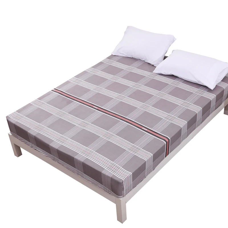 1pc Soft Bed Sheet King Queen Twin Bed Sheets Bed Coverlet Waterproof Bedding Linen Mattress Cover 17 Types 9 Sizes Optional - Цвет: 4