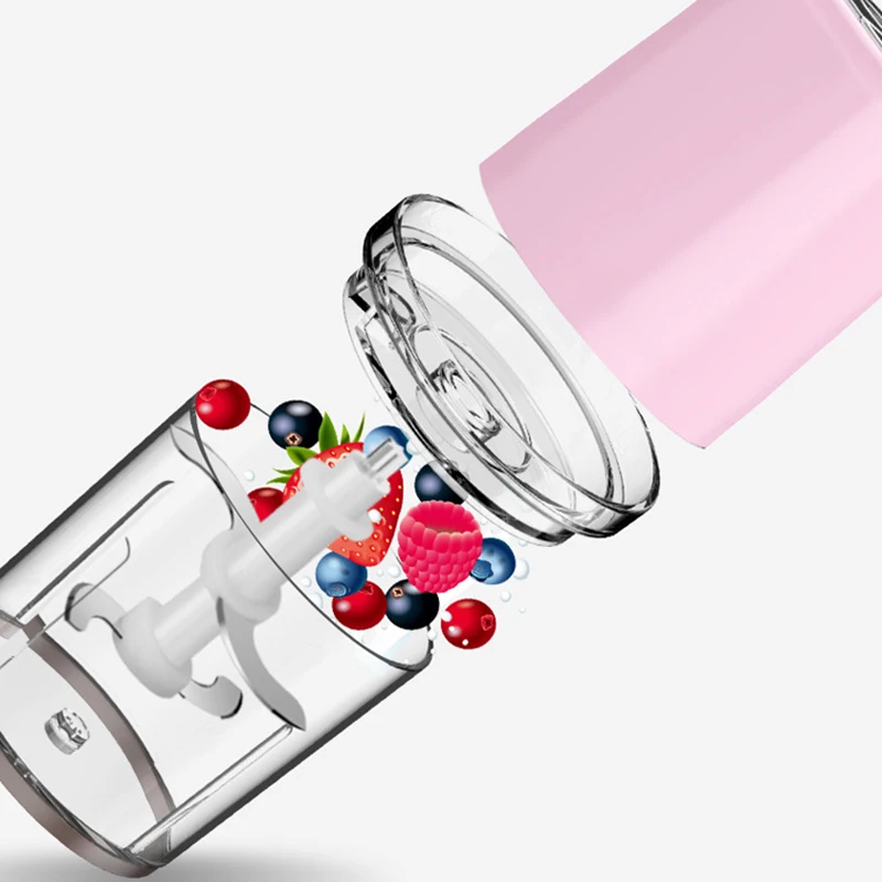 Portable Personal Blender Mixer Food Processor with Chopper Bowl 600Ml Juicer Bottle Meat Grinder Baby Food Maker EU Plug