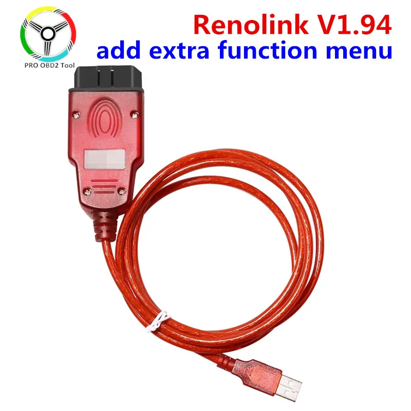 Newest Renolink v1.99 OBD2 Diagnostic Cable  for Renault ECU Programmer Key Coding Airbag Reset renolink 1.87 Renolink V1.87 automobile exhaust gas analyzer Diagnostic Tools