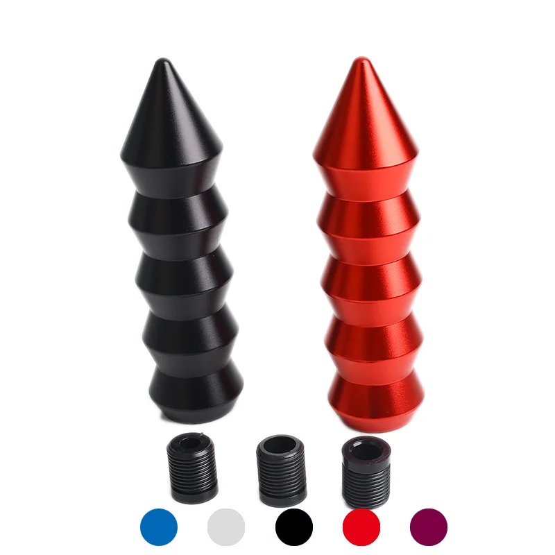 Universal Aluminum 146MM Gear Shift Knob Pointed End Cone Manual Transmission Shifter Lever Knob Gear Bamboo shape