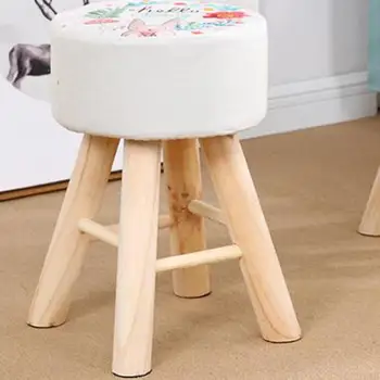

2 Small Stool Household Low Stool Solid Wood Stool For Shoes Stool Cloth Dressing Stool Fashion Small Chair Creative Small Stool